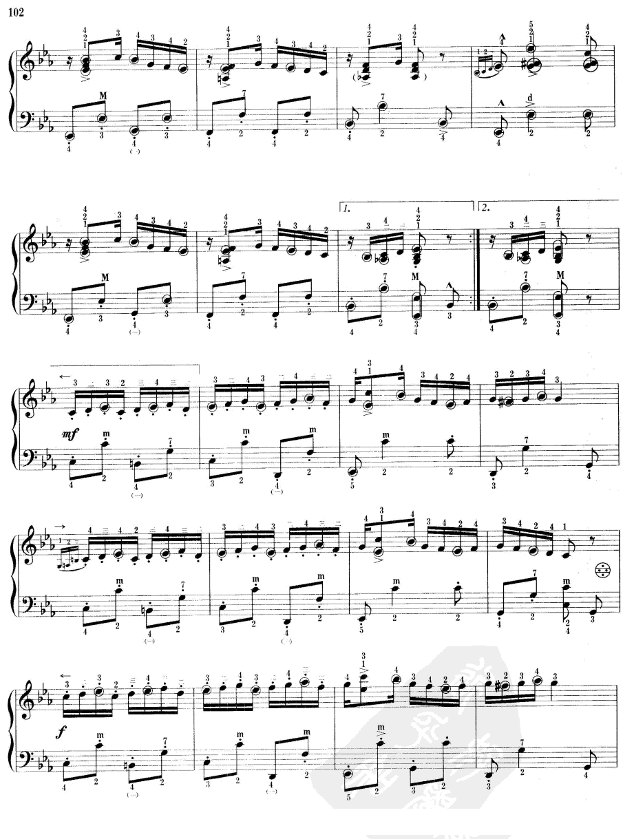 迷人的拉格泰姆舞曲手风琴曲谱（图3）