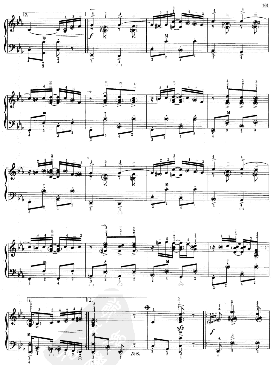 迷人的拉格泰姆舞曲手风琴曲谱（图2）