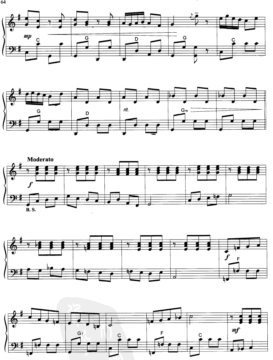 马背上的哈萨克手风琴曲谱（图2）