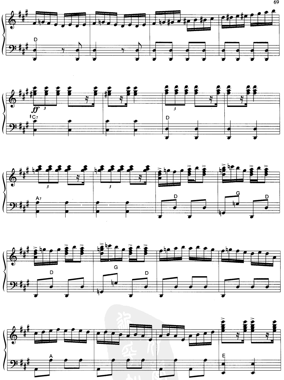 马背上的哈萨克手风琴曲谱（图7）