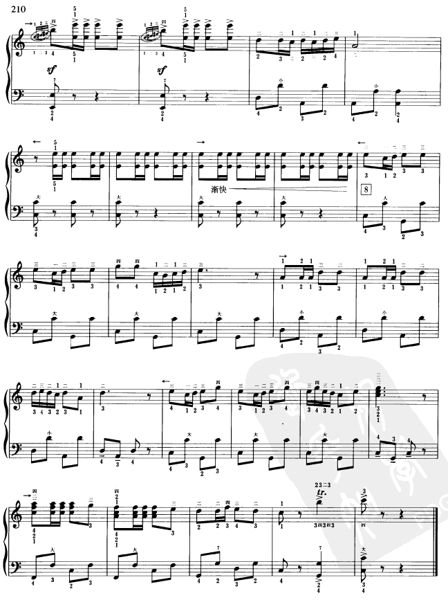 骑兵进行曲手风琴曲谱（图4）
