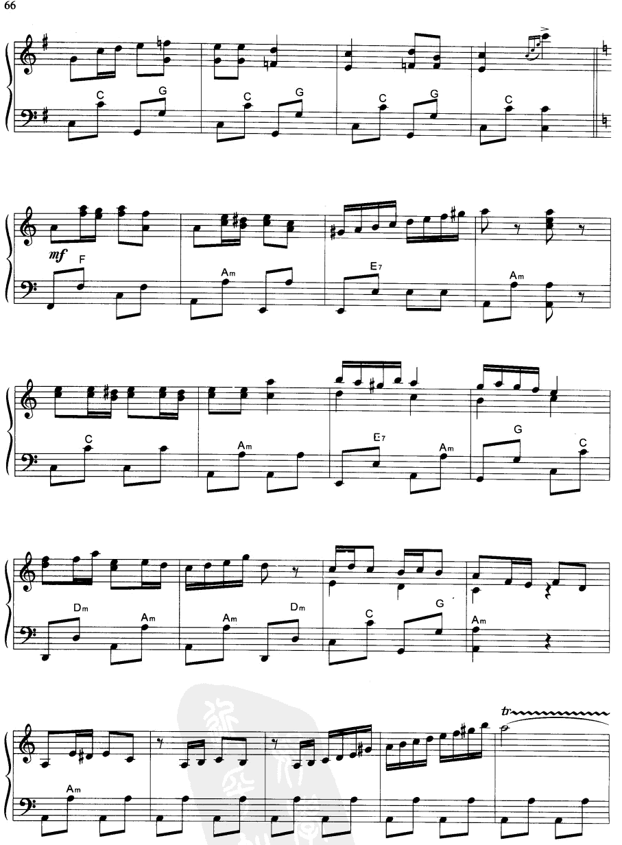 马背上的哈萨克手风琴曲谱（图4）