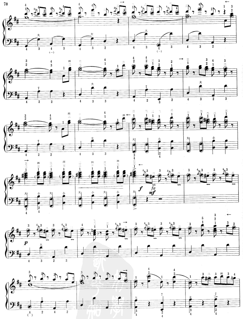 拉徳斯基进行曲手风琴曲谱（图2）