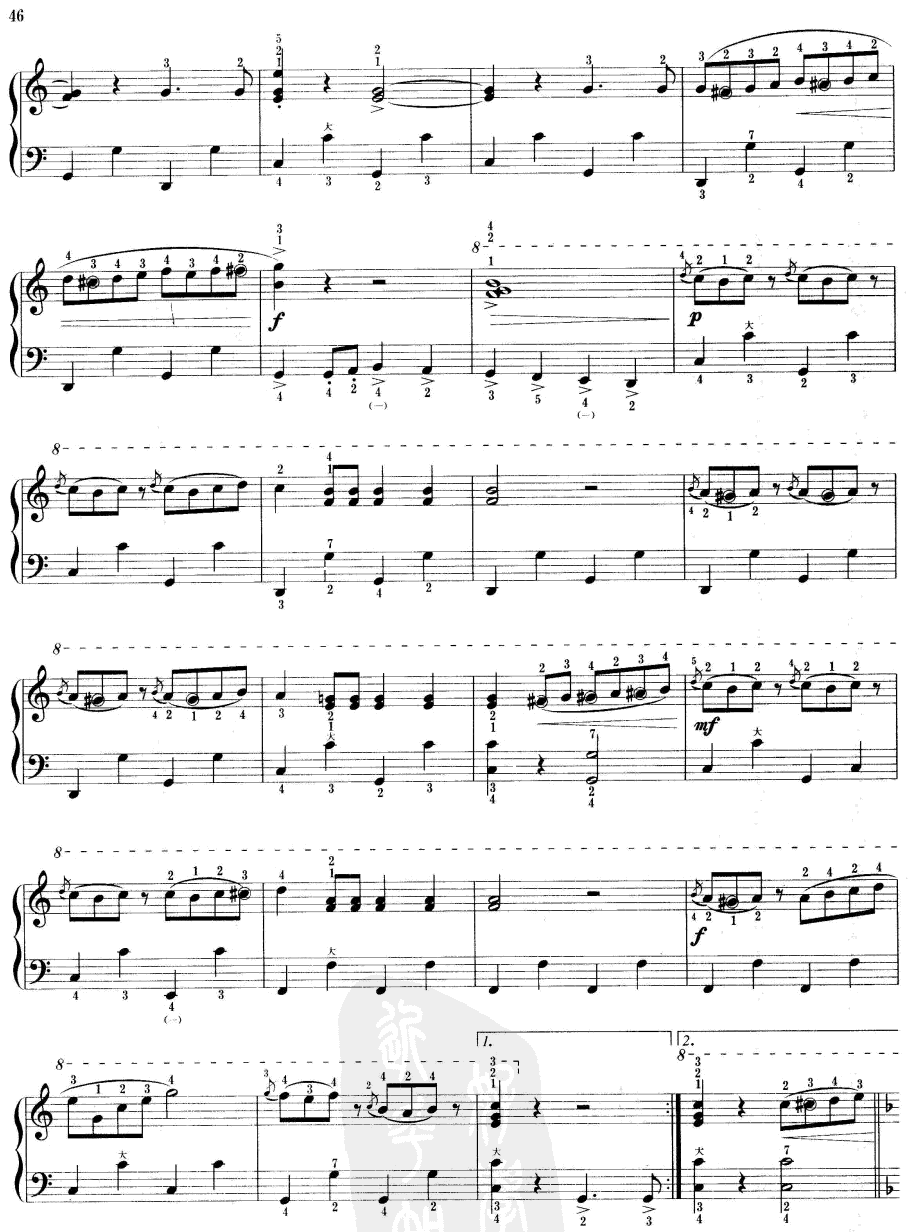 旧友进行曲手风琴曲谱（图3）