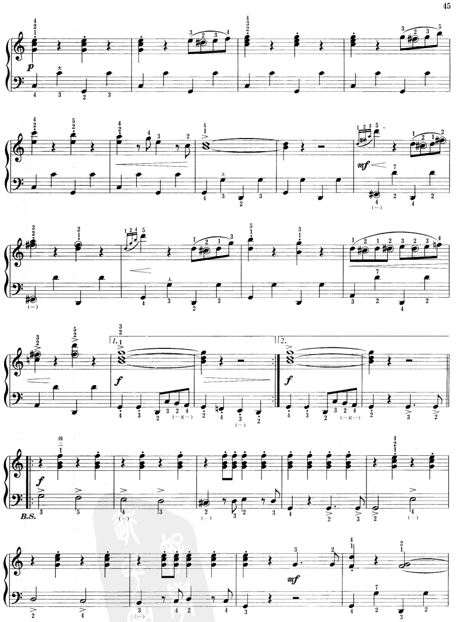 旧友进行曲手风琴曲谱（图2）