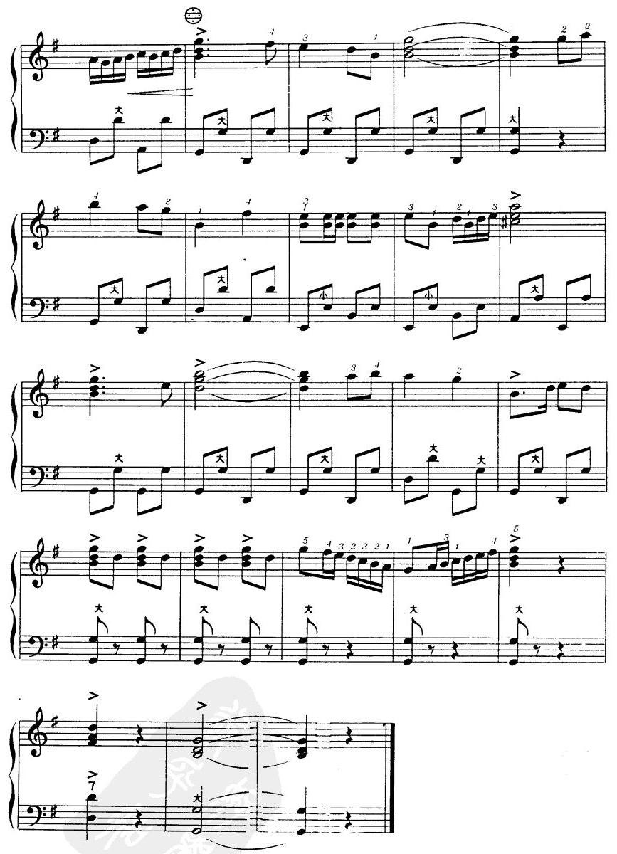 红星闪闪手风琴曲谱（图3）