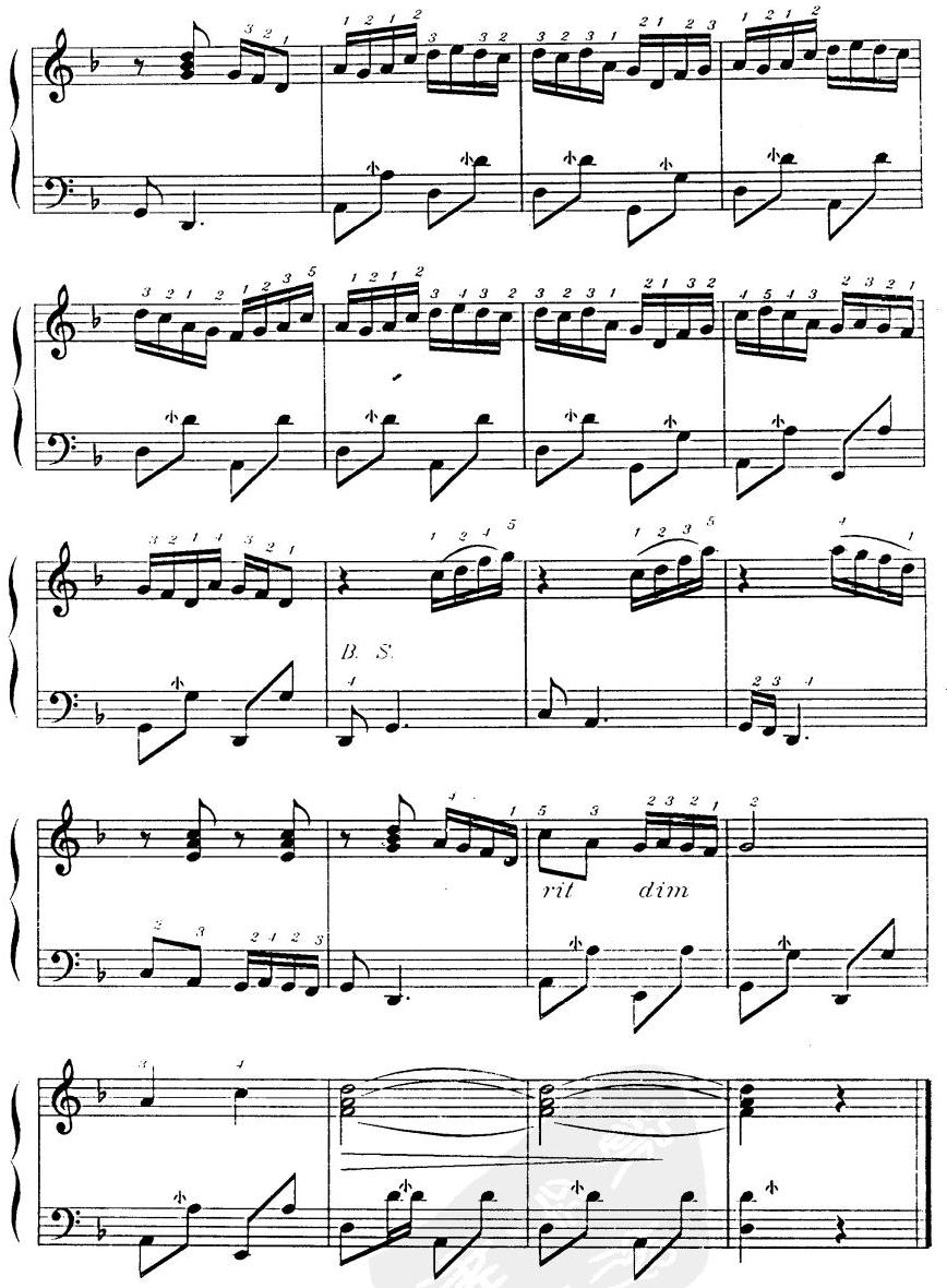 跑马溜溜的山上手风琴曲谱（图2）