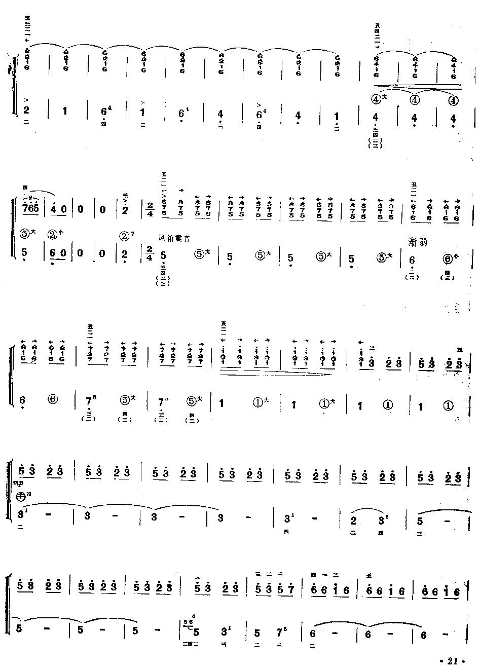 打虎上山(手风琴独奏)手风琴曲谱（图2）