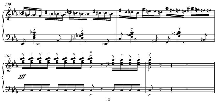 随想曲（云南民歌《小河淌水》主题随想）手风琴曲谱（图10）