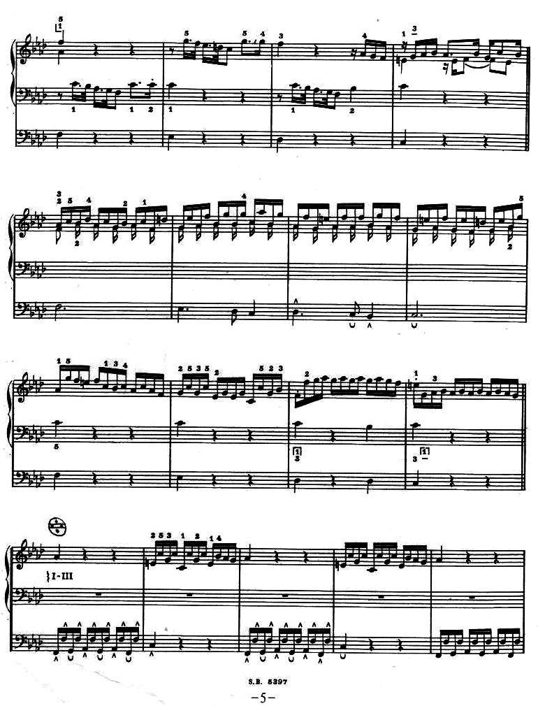 CHACONNE EN FA MINEUR（f小调恰空、二重奏）手风琴曲谱（图5）