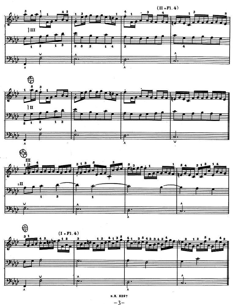 CHACONNE EN FA MINEUR（f小调恰空、二重奏）手风琴曲谱（图3）