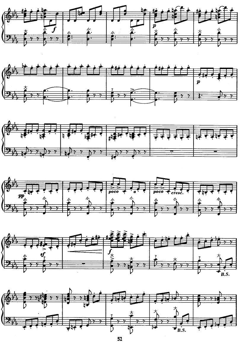 谐谑曲（柴可夫斯基作曲版）手风琴曲谱（图3）