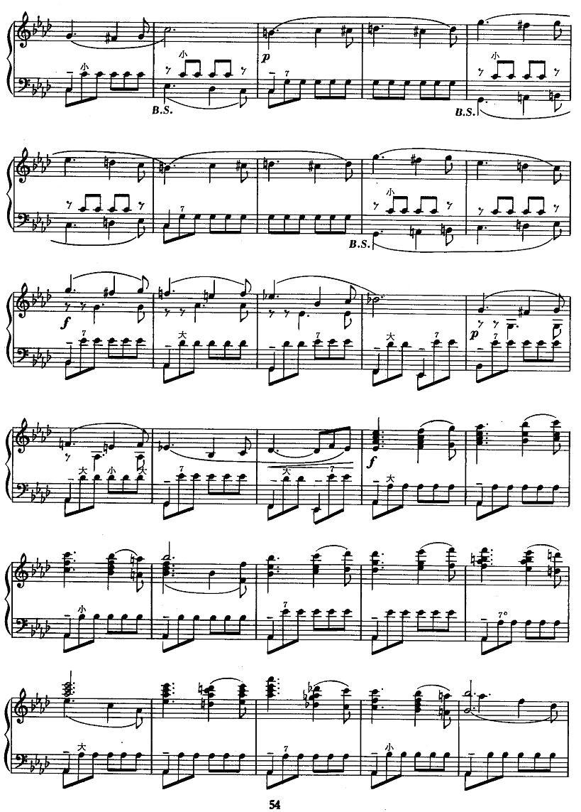 谐谑曲（柴可夫斯基作曲版）手风琴曲谱（图5）