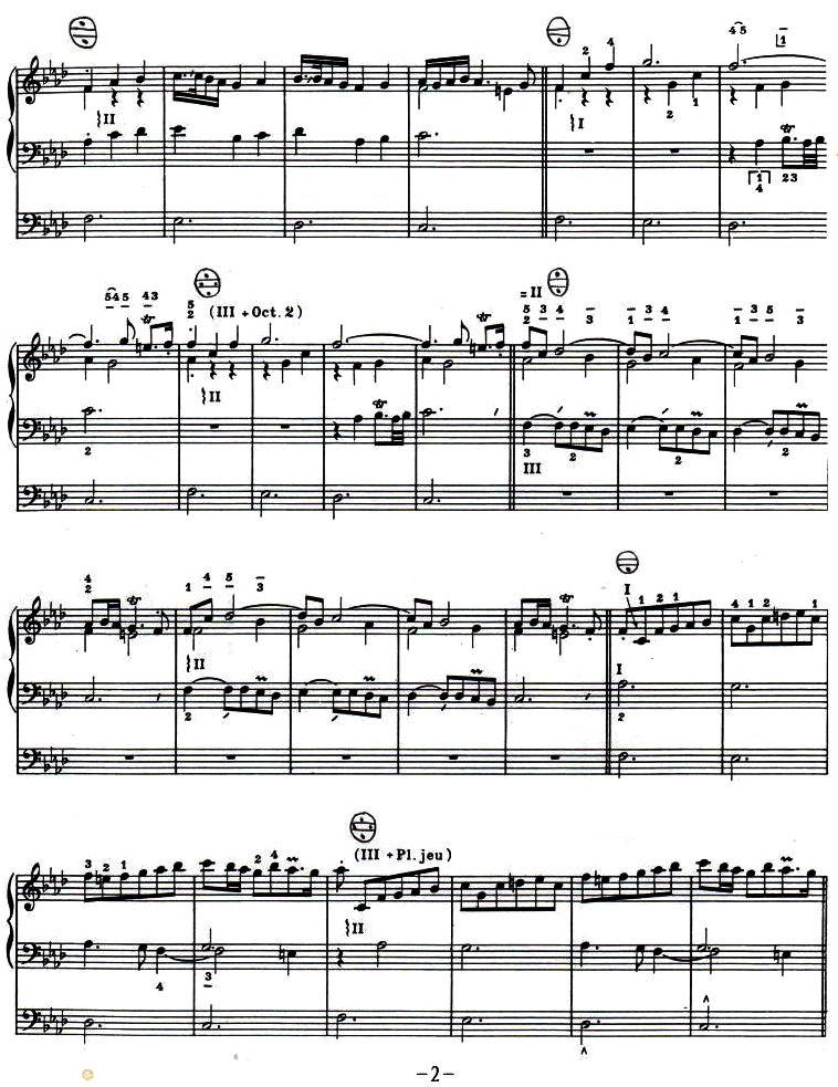 CHACONNE EN FA MINEUR（f小调恰空、二重奏）手风琴曲谱（图2）