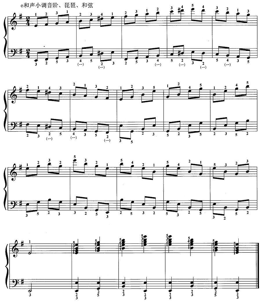 手风琴考级第二级：1、基本练习手风琴曲谱（图2）