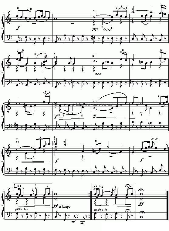 G弦上的咏叹调手风琴曲谱（图2）