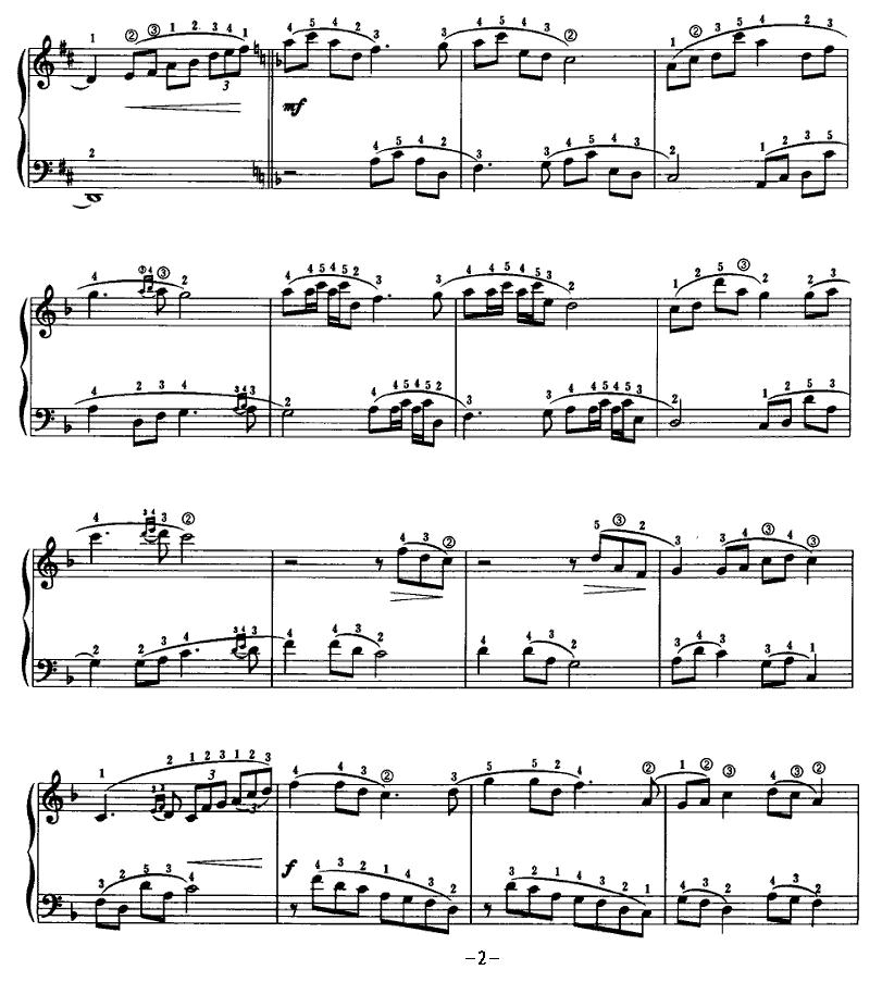 乡韵（自由低音手风琴独奏）手风琴曲谱（图2）
