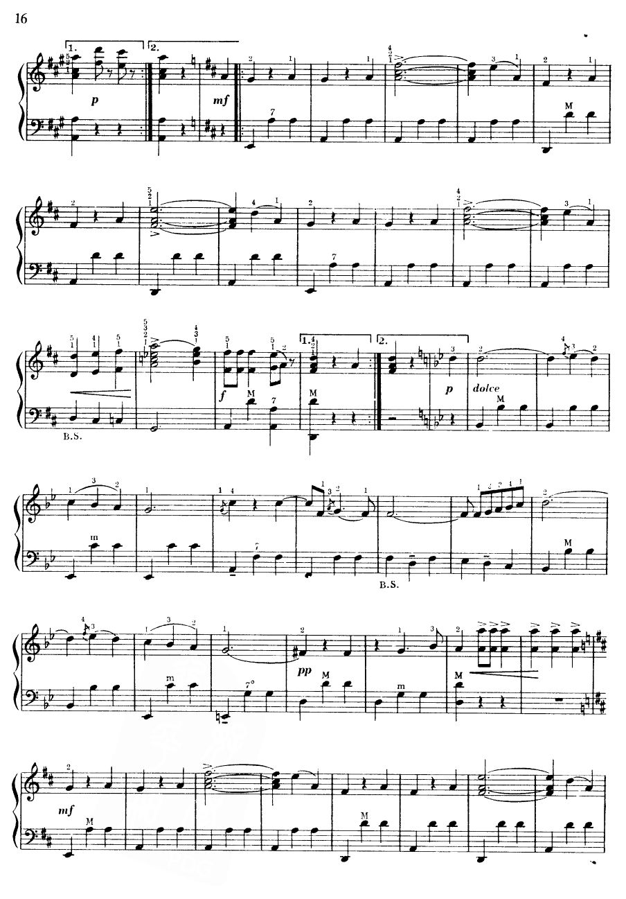 蓝色的多瑙河手风琴曲谱（图3）