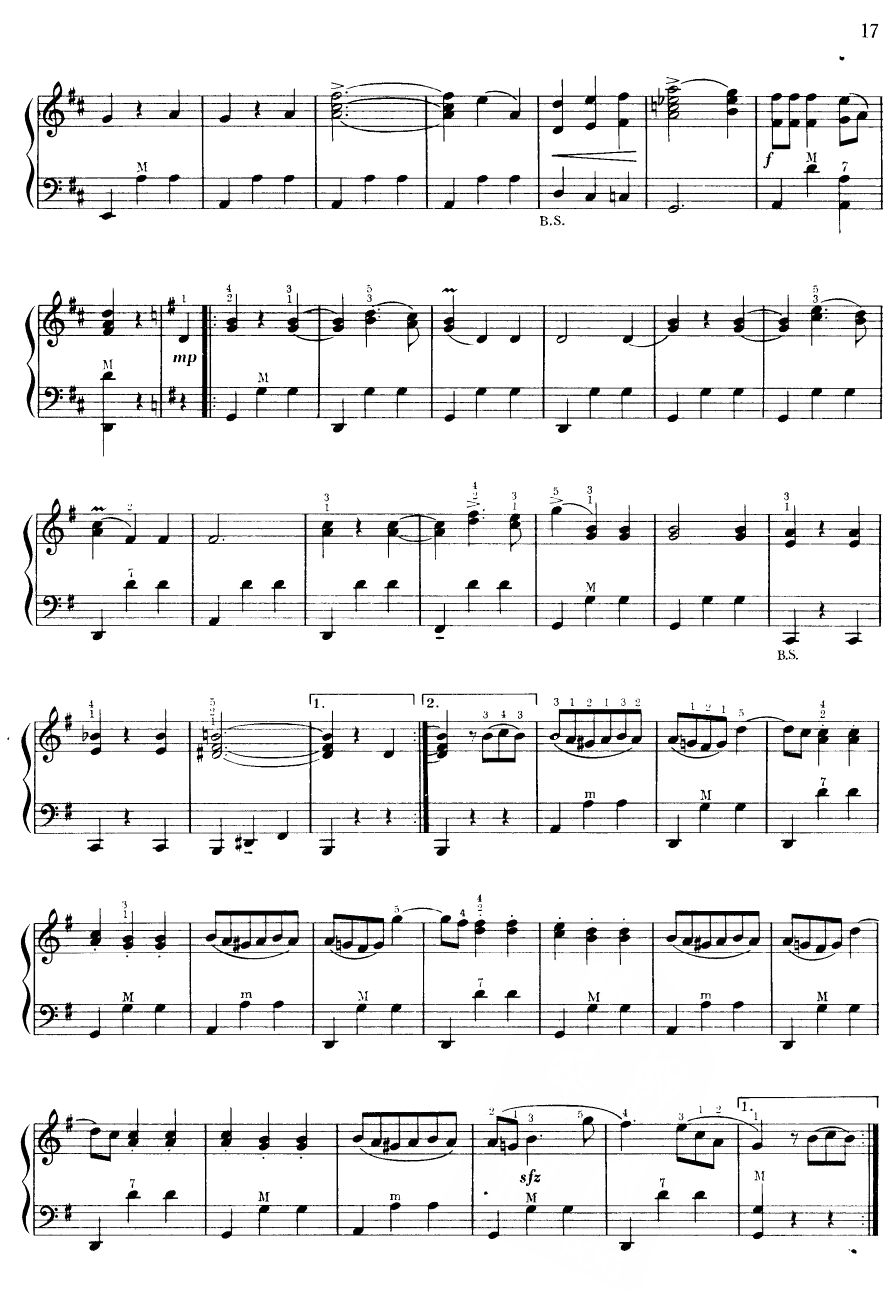 蓝色的多瑙河手风琴曲谱（图4）