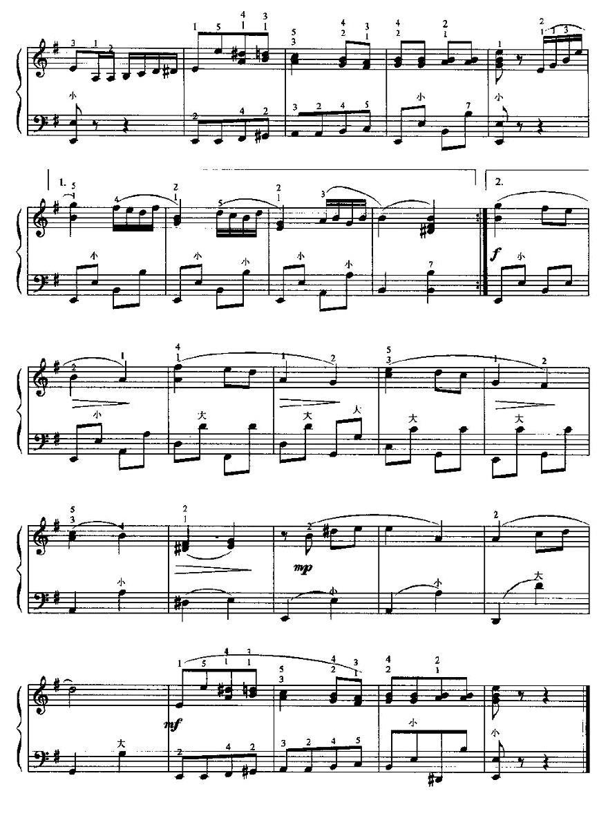 红梅花儿开手风琴曲谱（图2）