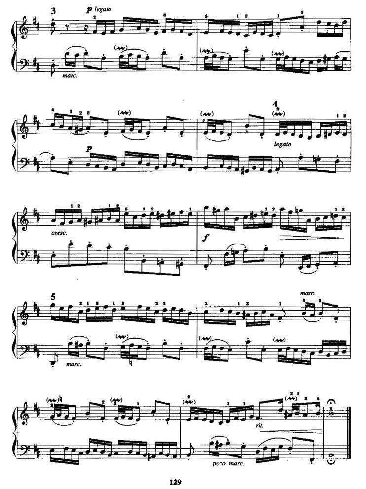b小调二部创意曲 No.15手风琴曲谱（图2）