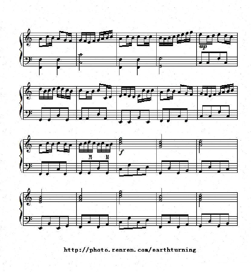 卡农 Canon（2个版本）手风琴曲谱（图3）
