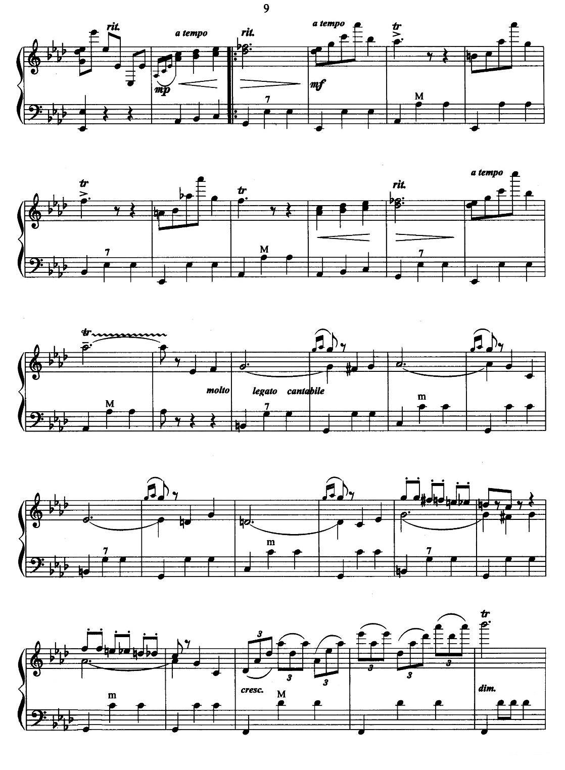 春之声圆舞曲手风琴曲谱（图9）