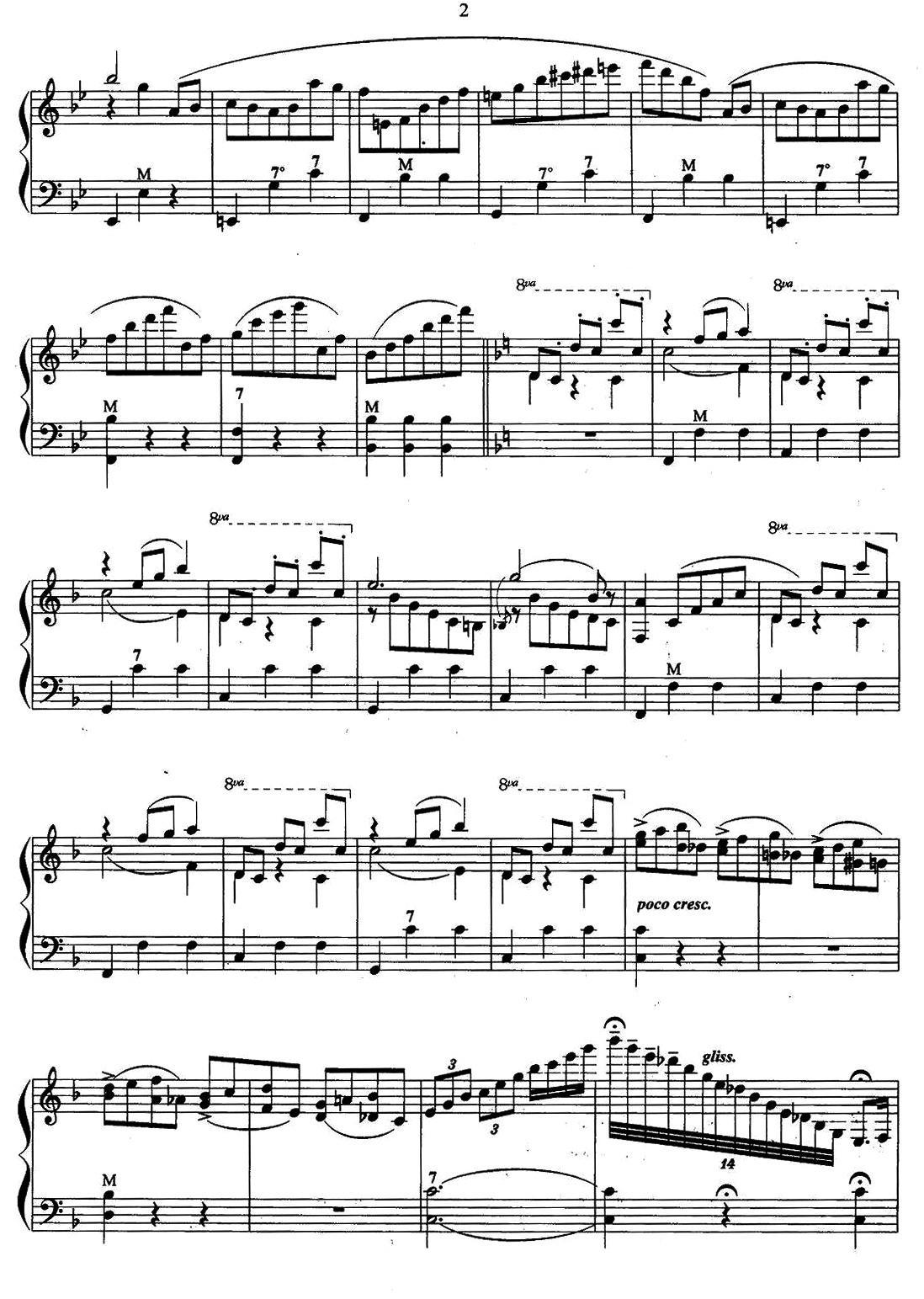 春之声圆舞曲手风琴曲谱（图2）