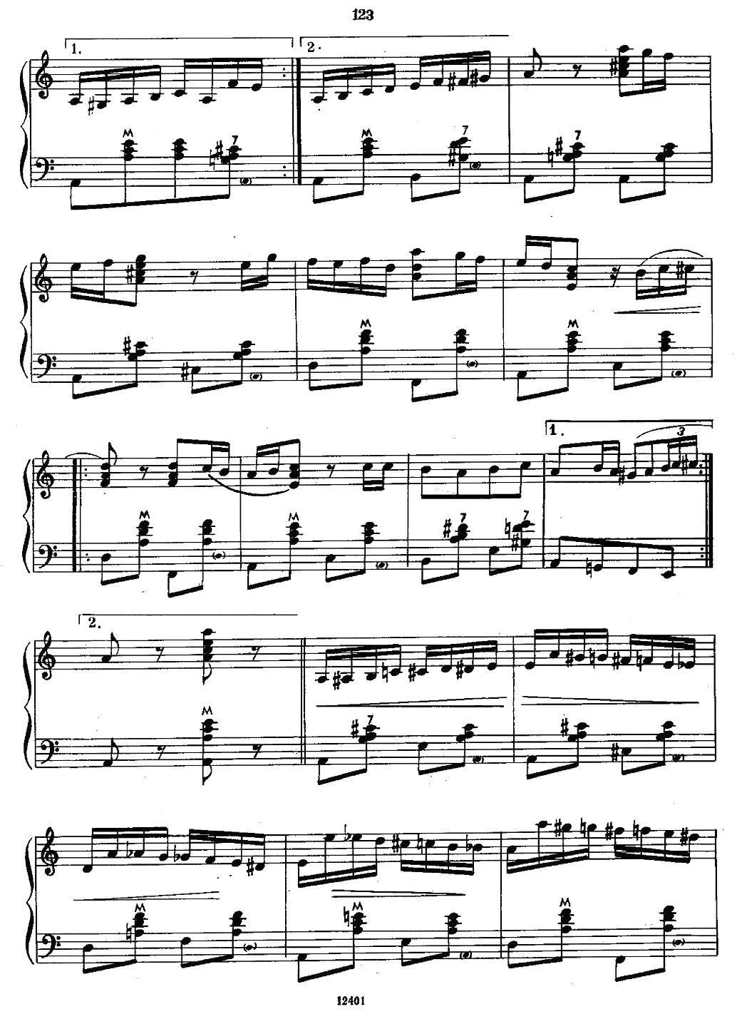 小苹果变奏曲手风琴曲谱（图7）