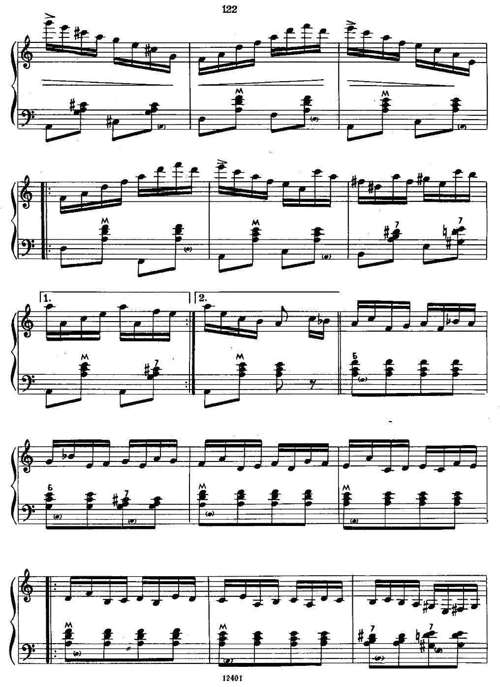 小苹果变奏曲手风琴曲谱（图6）