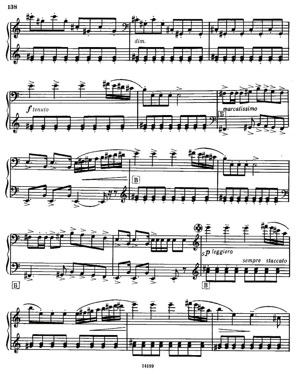 佐罗塔耶夫 - 奏鸣曲二号手风琴曲谱（图9）