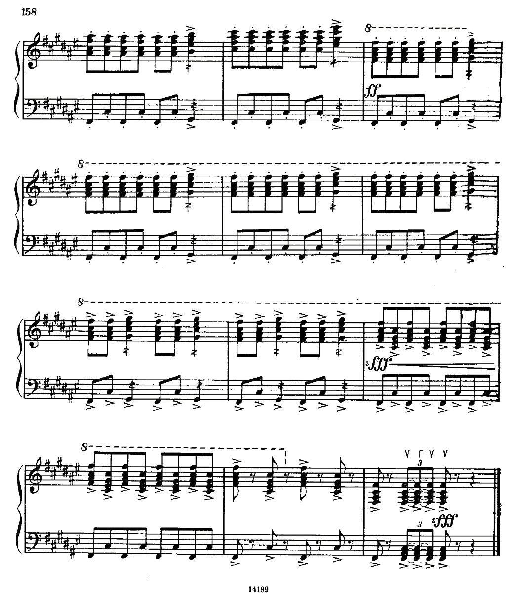 佐罗塔耶夫 - 奏鸣曲二号手风琴曲谱（图29）