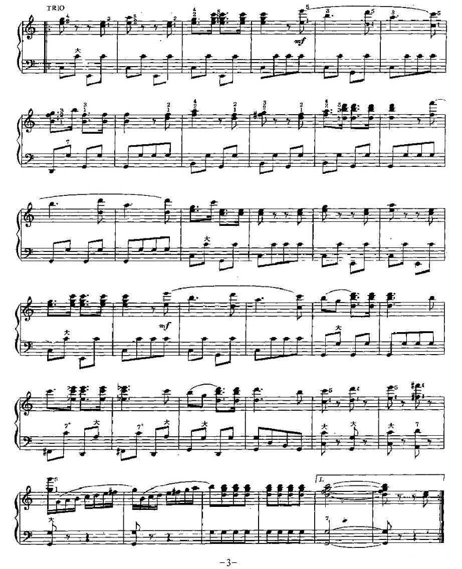 快速波尔卡手风琴曲谱（图3）