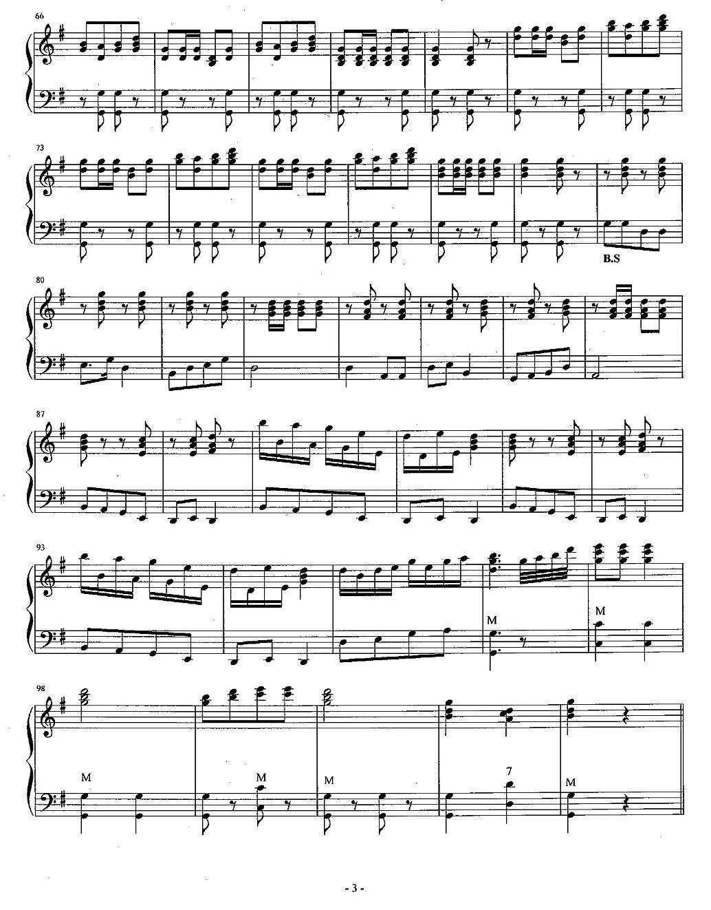 洗衣歌（线谱+简谱）手风琴曲谱（图3）