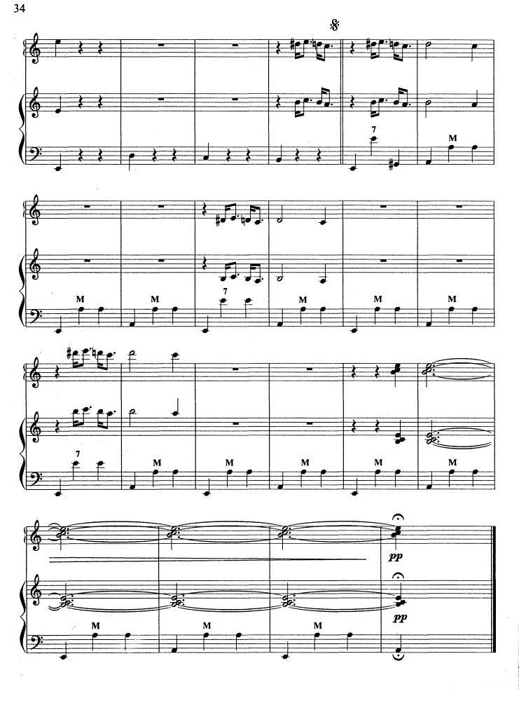 华尔兹（二重奏 Вальс）手风琴曲谱（图4）