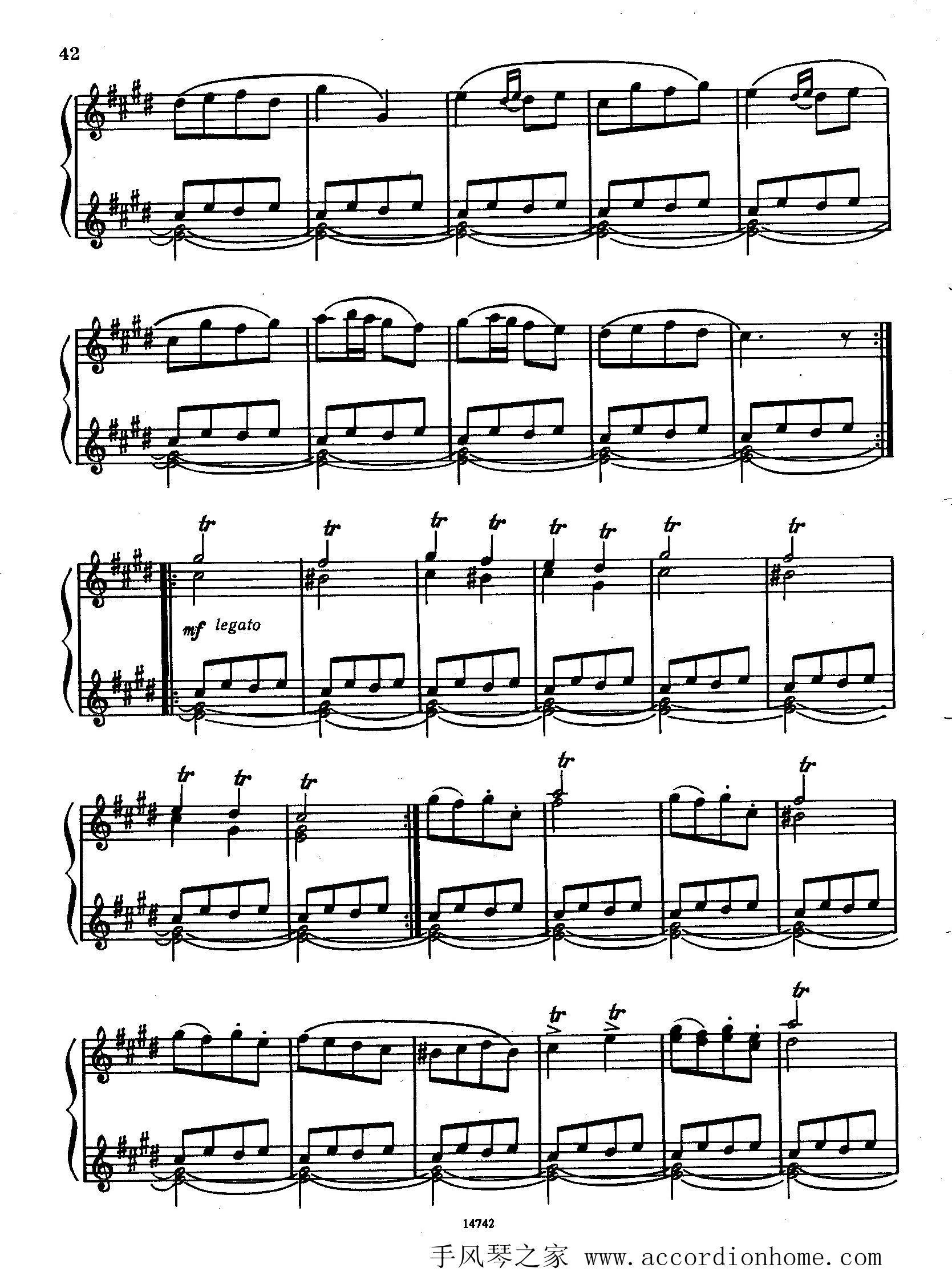 佐罗塔耶夫-六首儿童组曲之三手风琴曲谱（图6）