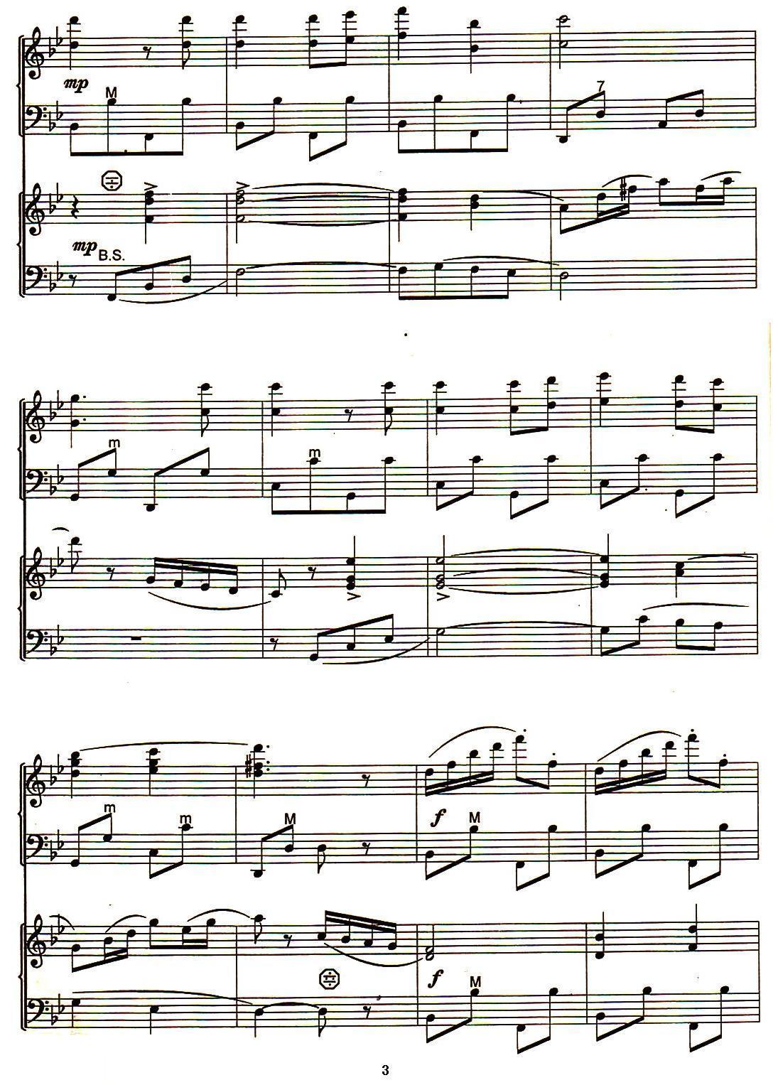 军旗飘扬进行曲（二重奏）手风琴曲谱（图3）