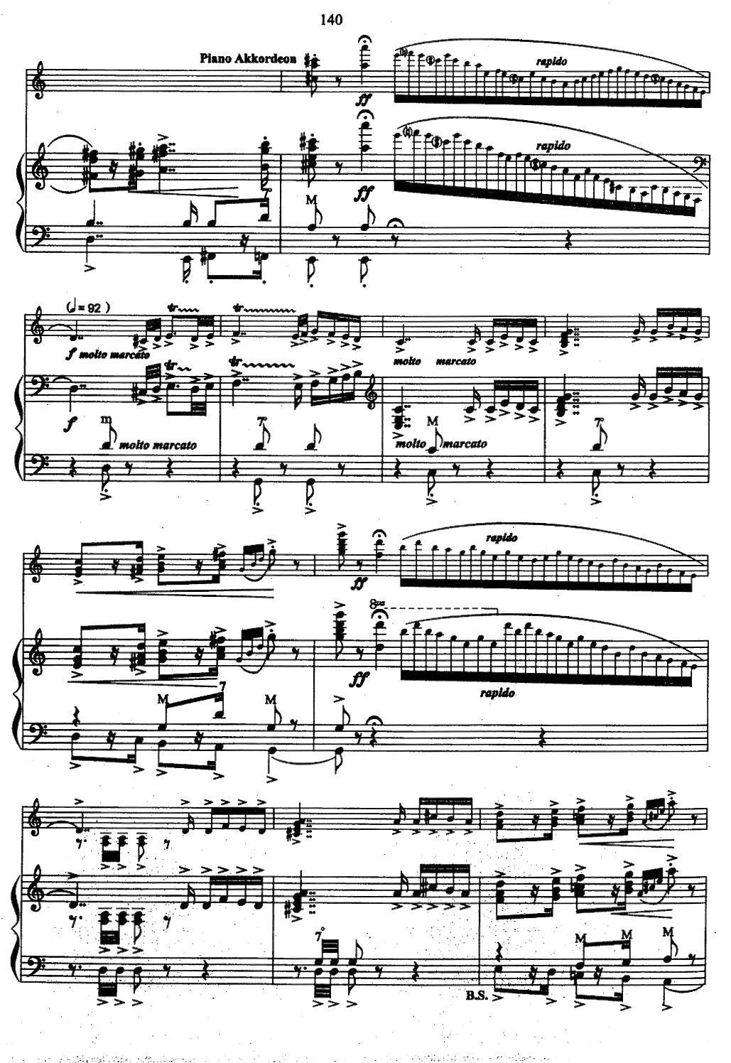 帕格尼尼主题音乐会练习曲（16—18）手风琴曲谱（图4）
