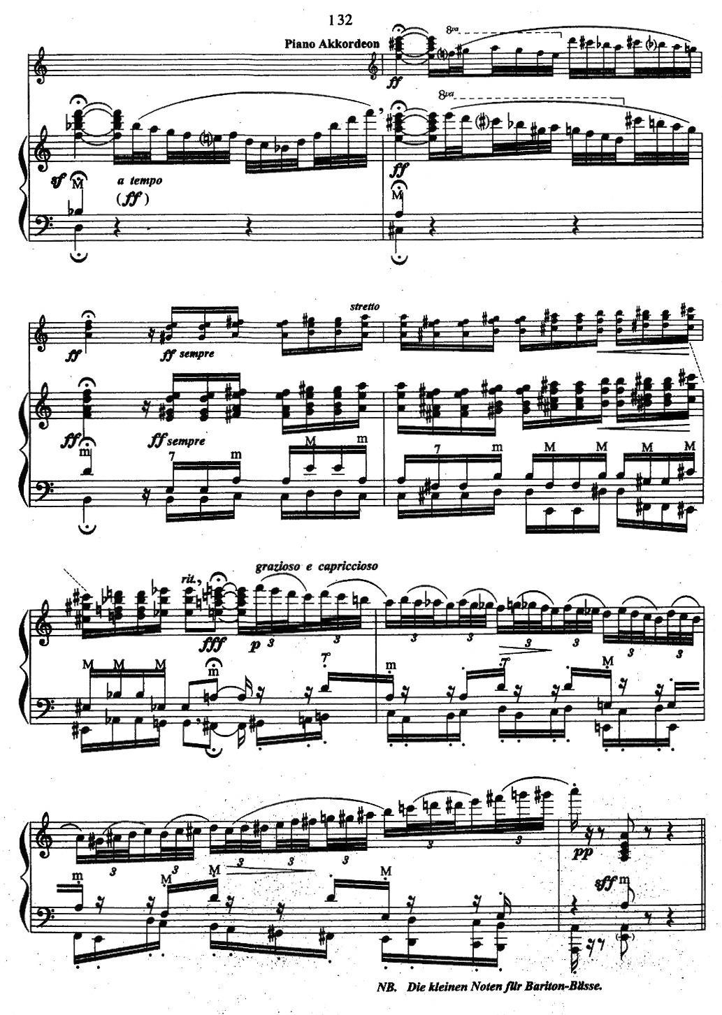 帕格尼尼主题音乐会练习曲（11—15）手风琴曲谱（图4）