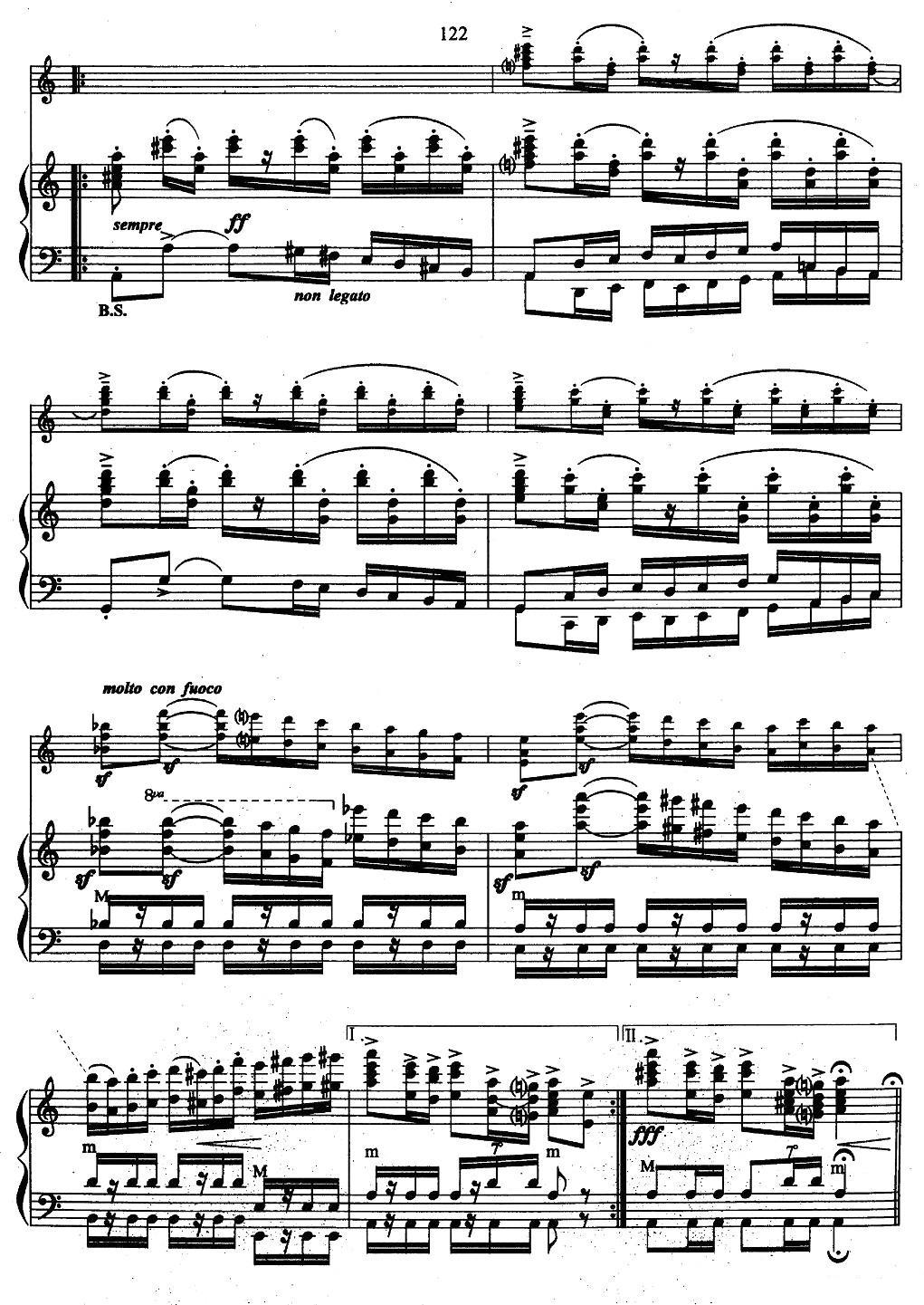 帕格尼尼主题音乐会练习曲（6—10）手风琴曲谱（图3）