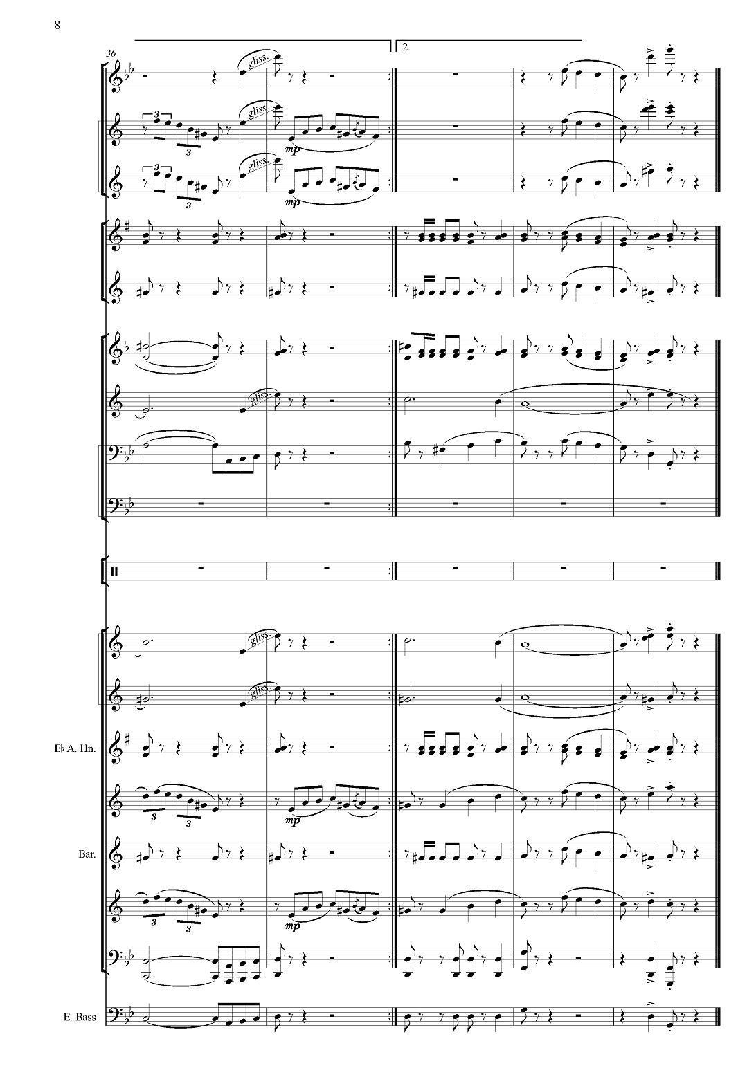 Черные глаза （探戈舞曲）（合奏、俄罗斯原版谱）手风琴曲谱（图8）