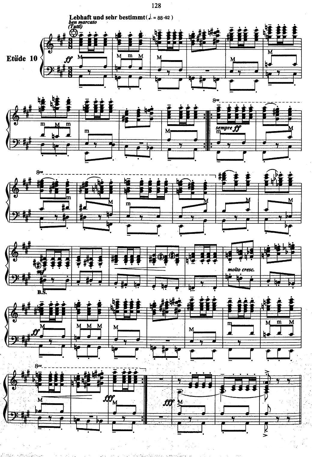 帕格尼尼主题音乐会练习曲（6—10）手风琴曲谱（图9）