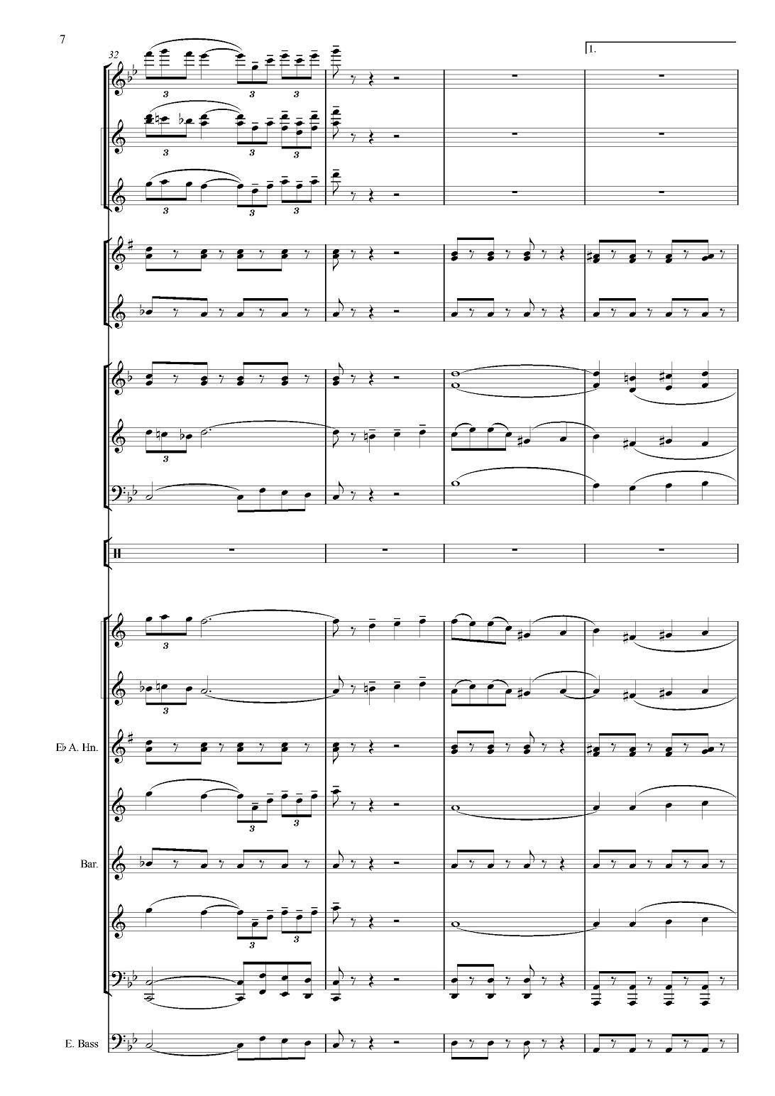 Черные глаза （探戈舞曲）（合奏、俄罗斯原版谱）手风琴曲谱（图7）