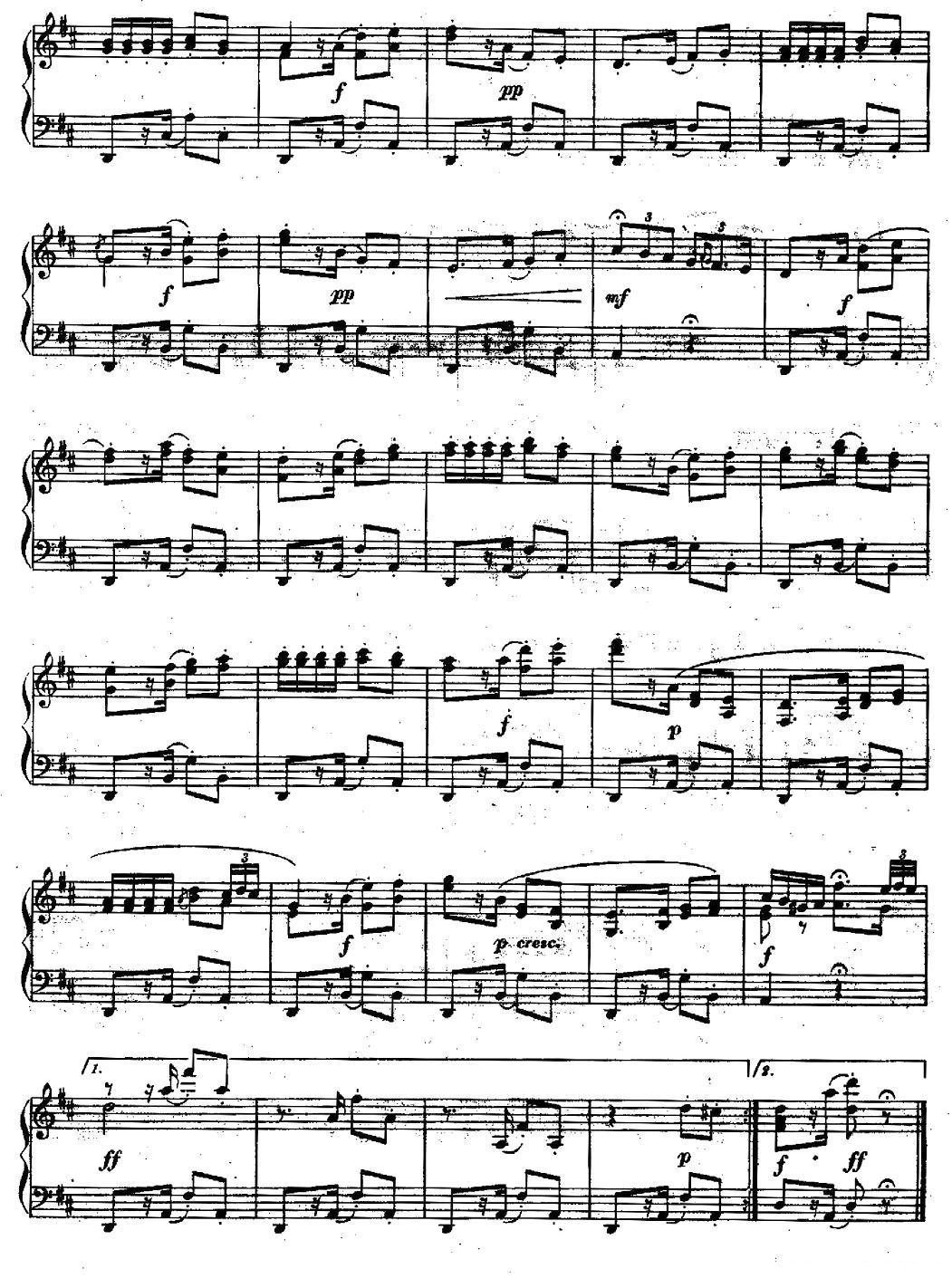 哈巴涅拉舞曲手风琴曲谱（图2）