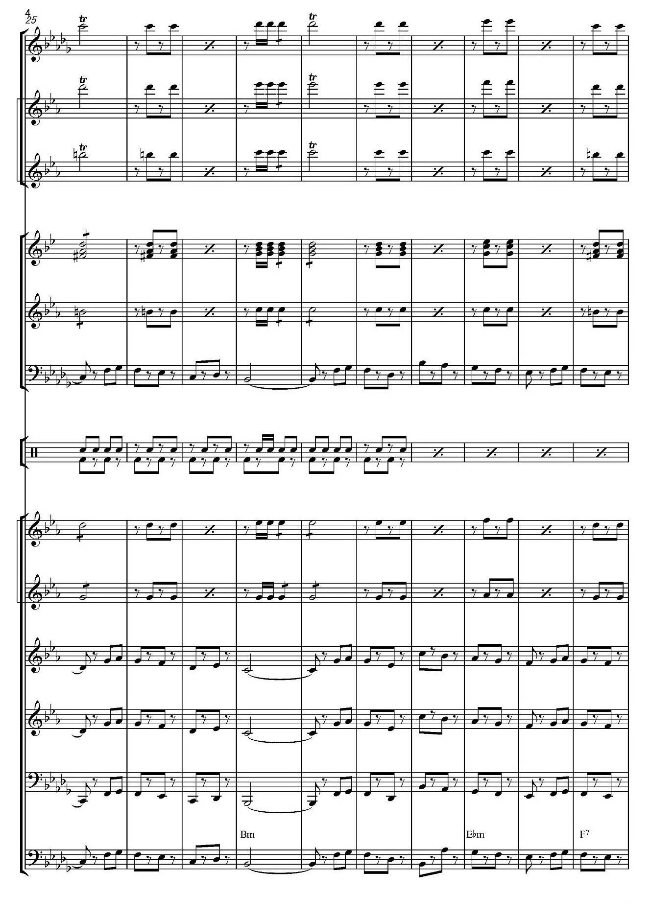 俄罗斯进行曲（marche-834）（合奏、俄罗斯原版谱）手风琴曲谱（图4）
