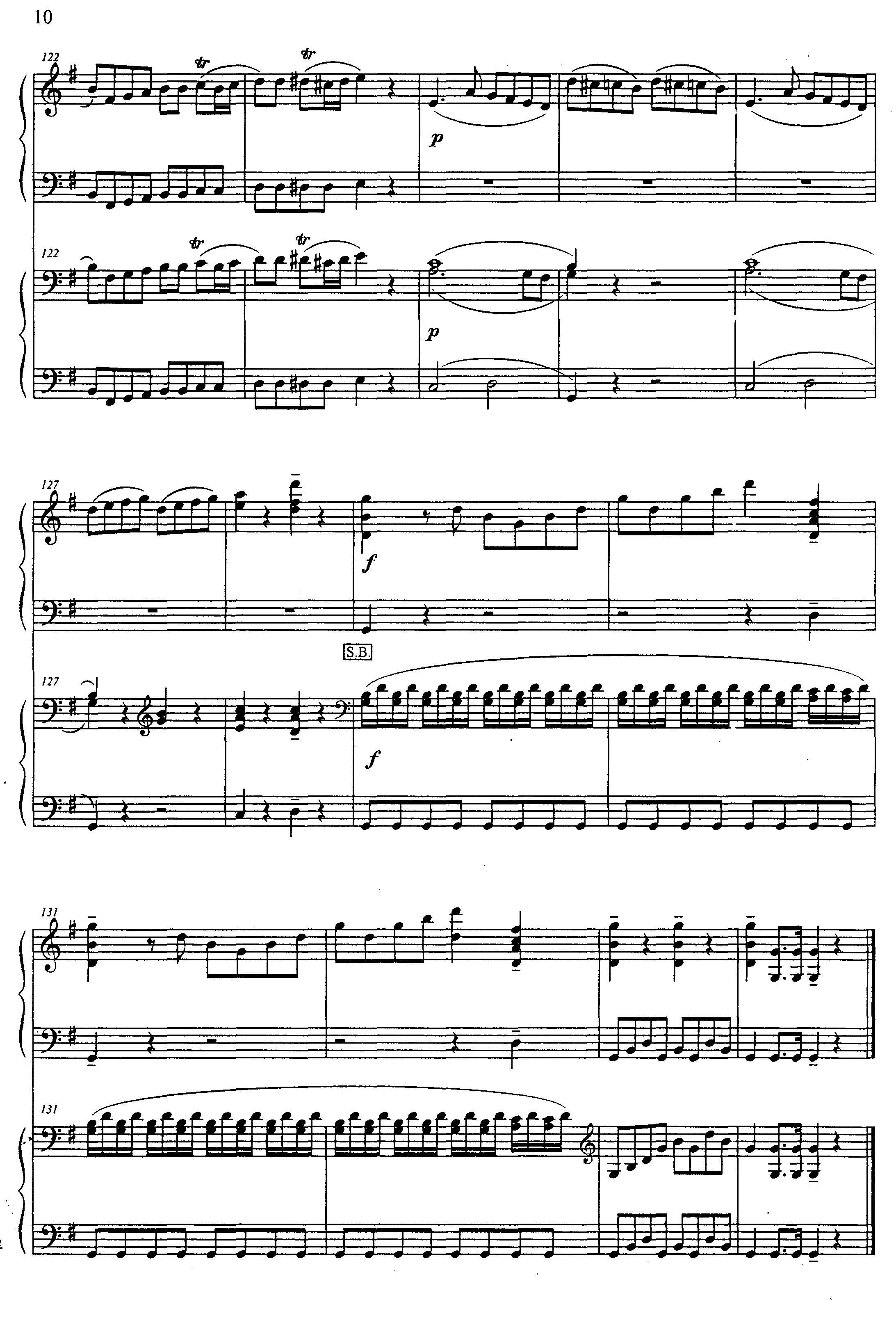 G大调弦乐小夜曲 第一乐章（二重奏）手风琴曲谱（图10）