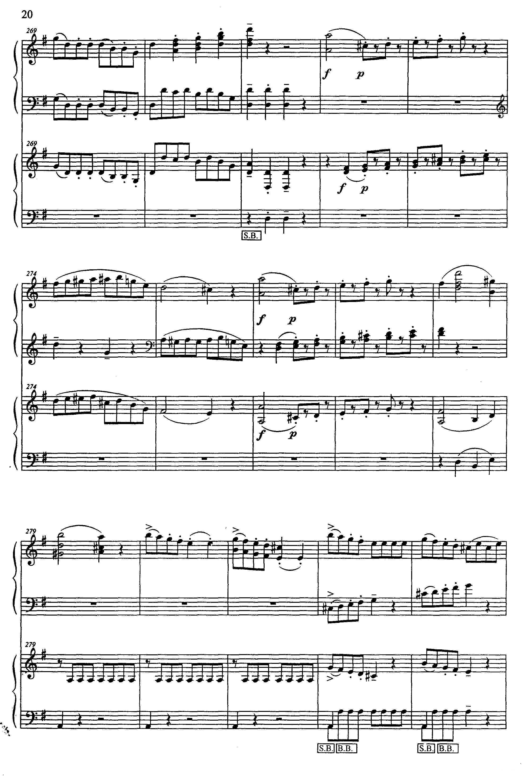 G大调弦乐小夜曲 第四乐章（二重奏）手风琴曲谱（图2）
