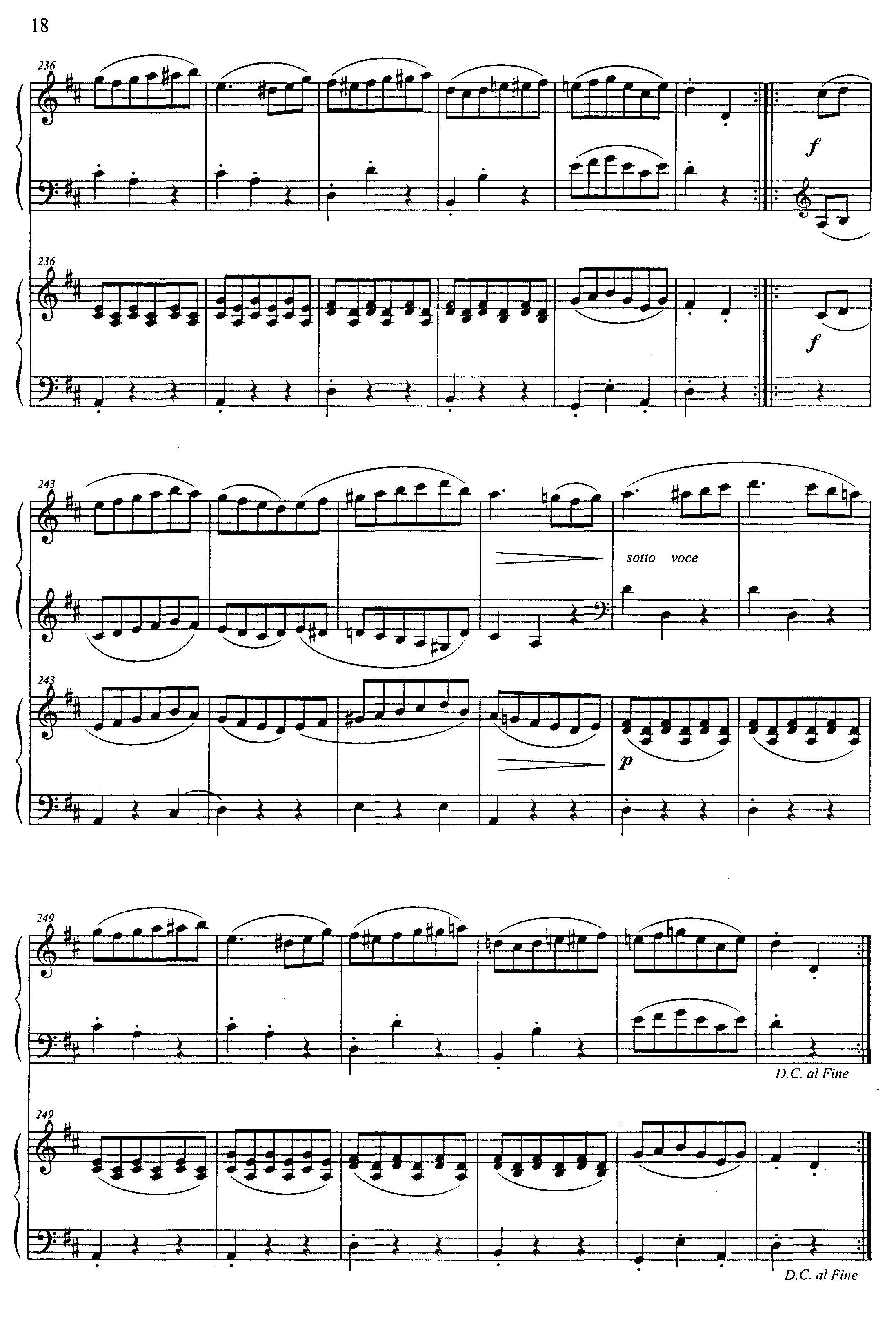 G大调弦乐小夜曲 第三乐章（二重奏）手风琴曲谱（图2）