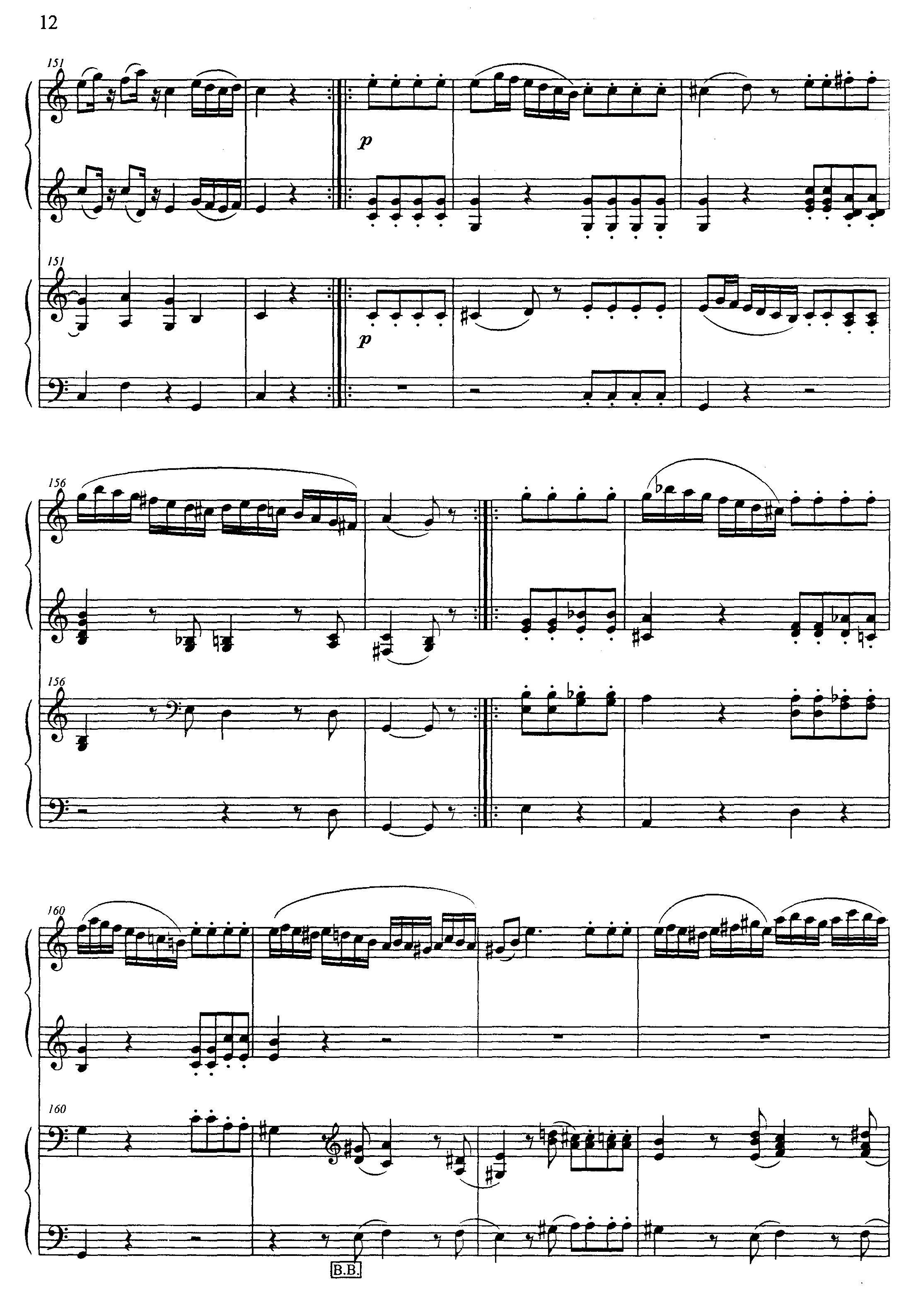 G大调弦乐小夜曲 第二乐章（二重奏）手风琴曲谱（图2）