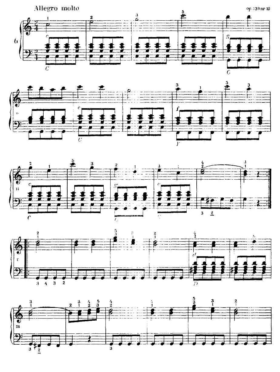 《车尔尼手风琴练习曲集》（第Ⅰ册） （1—9）手风琴曲谱（图4）